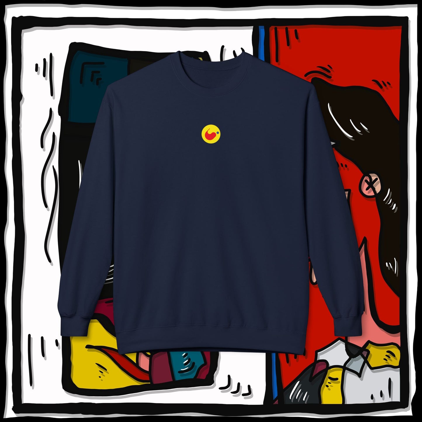 ‘doublepeakin’ - unisex softstyle fleece crewneck sweatshirt