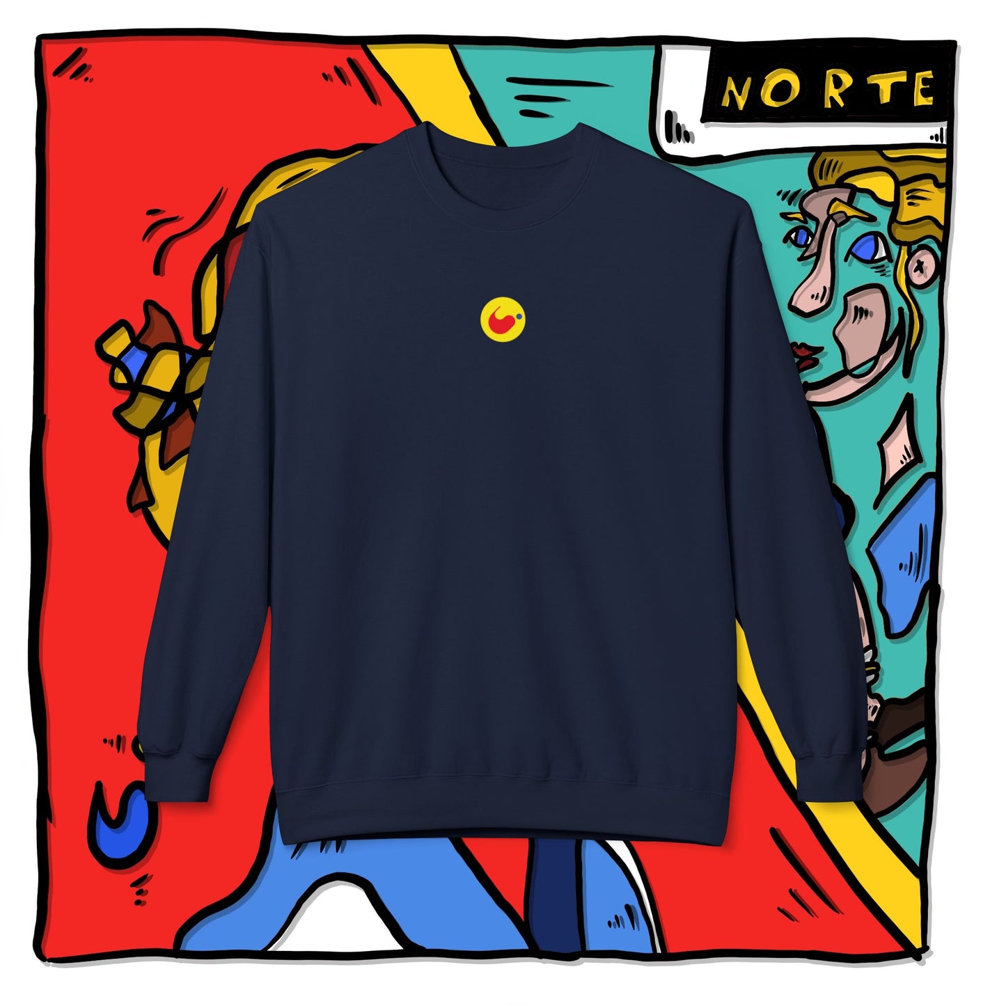 ‘norte’  - unisex softstyle fleece crewneck sweatshirt