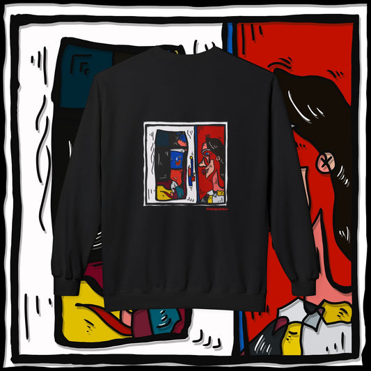 ‘doublepeakin’ - unisex softstyle fleece crewneck sweatshirt