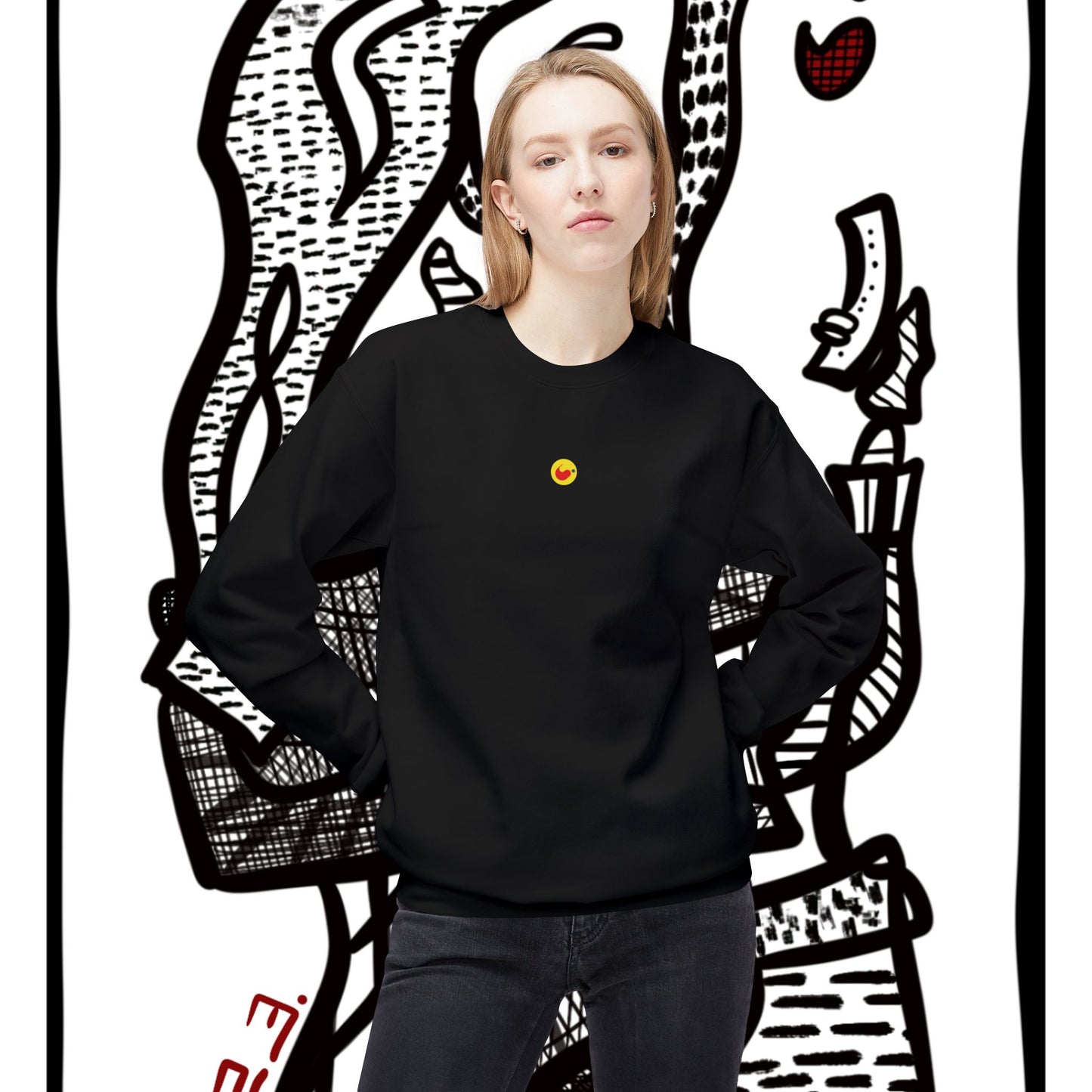 ‘burownmuse’  - unisex softstyle fleece crewneck sweatshirt