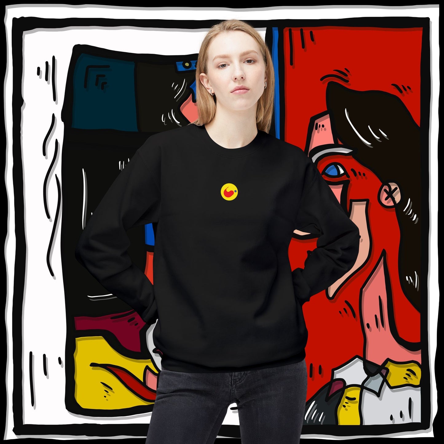 ‘doublepeakin’ - unisex softstyle fleece crewneck sweatshirt