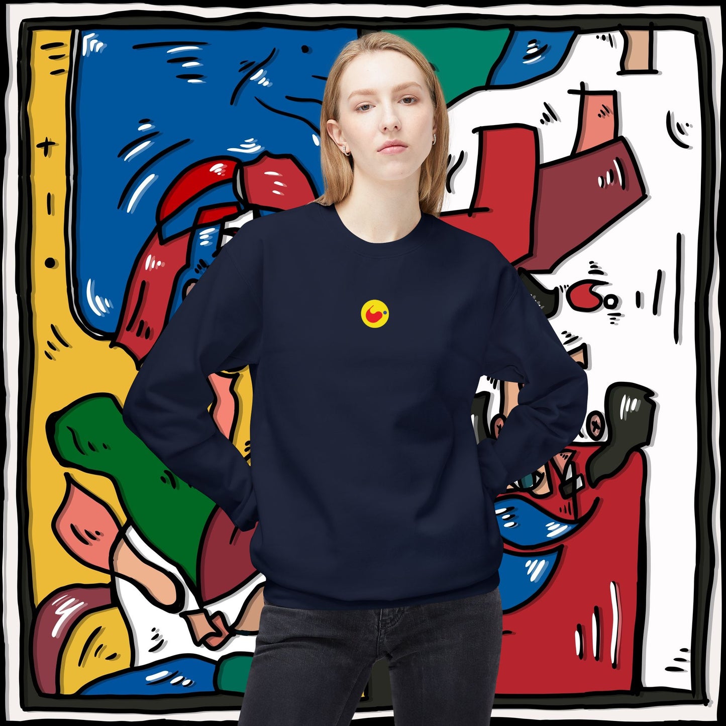 ‘timeisabitch’  - unisex softstyle fleece crewneck sweatshirt