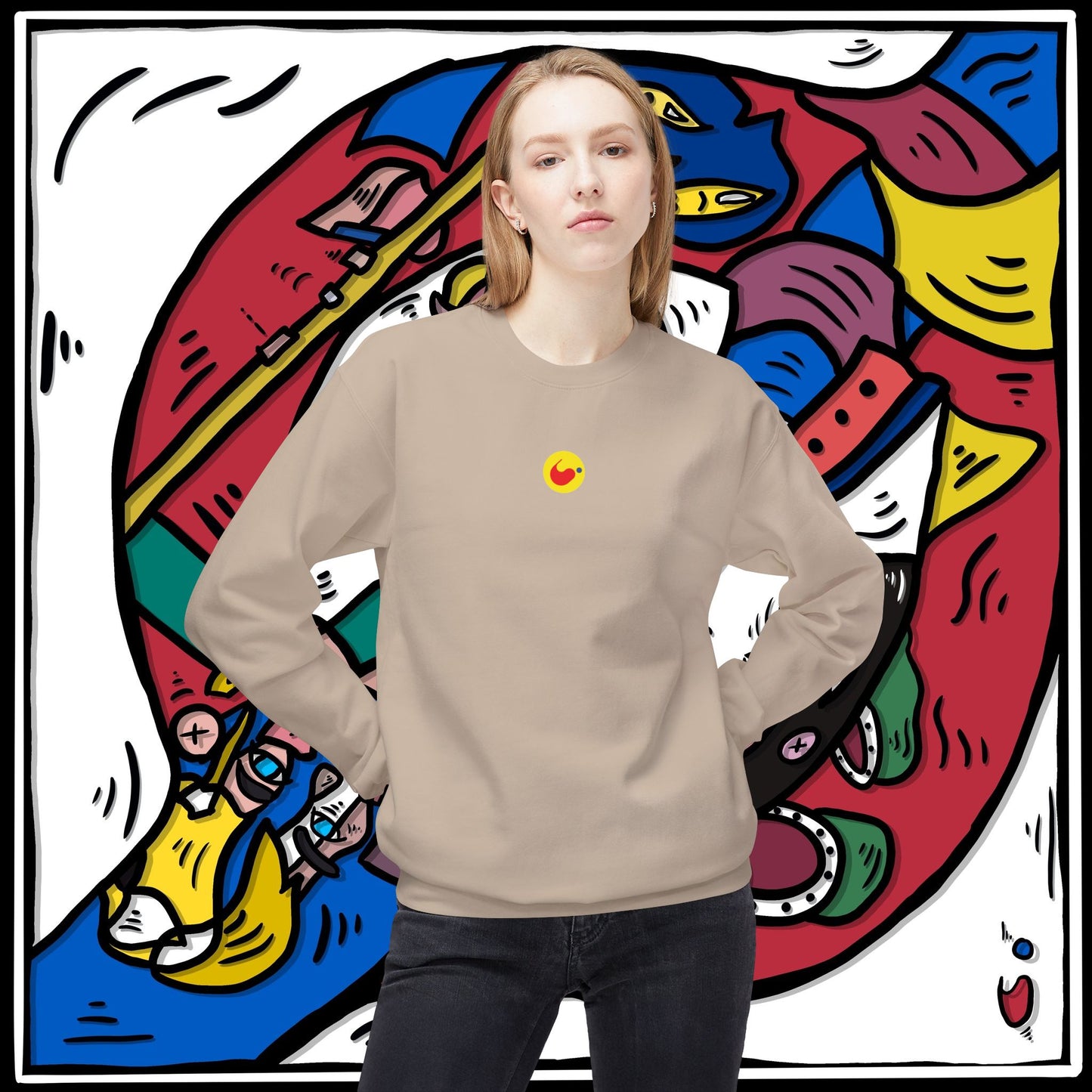 ‘tubin’  - unisex softstyle fleece crewneck sweatshirt