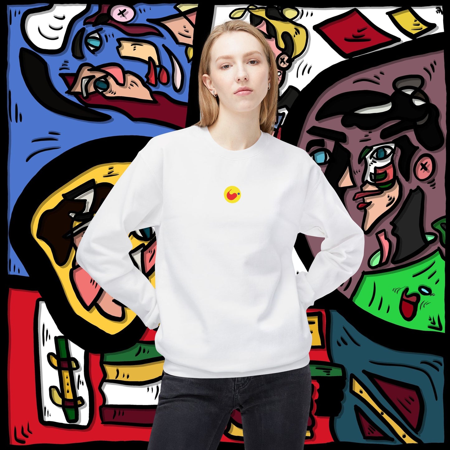 ‘shegreennow’  - unisex softstyle fleece crewneck sweatshirt