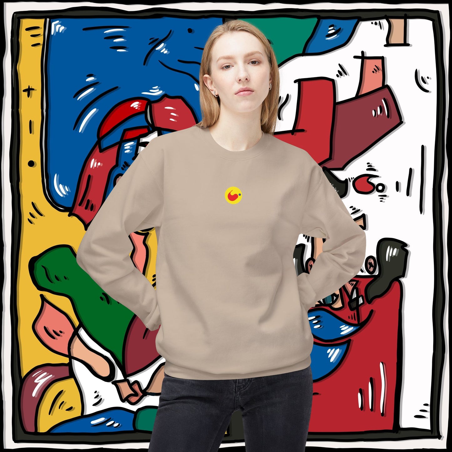 ‘timeisabitch’  - unisex softstyle fleece crewneck sweatshirt