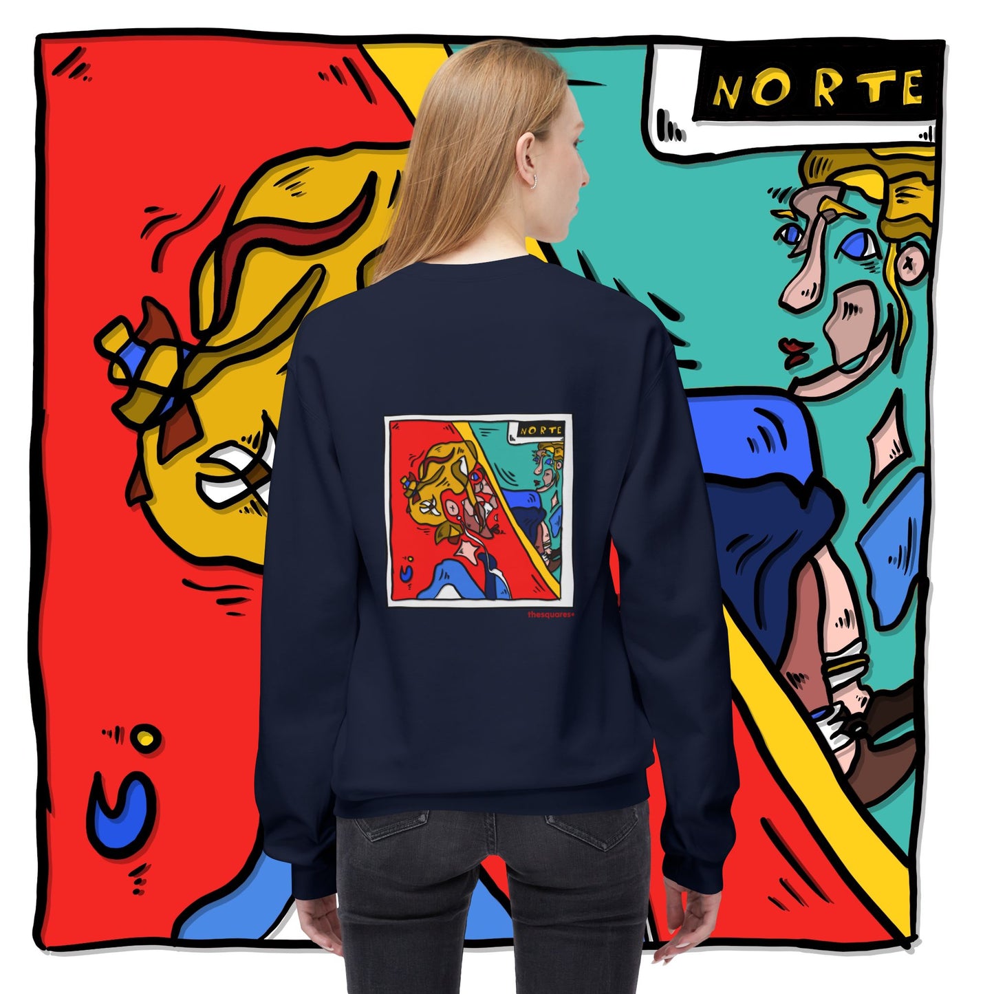 ‘norte’  - unisex softstyle fleece crewneck sweatshirt