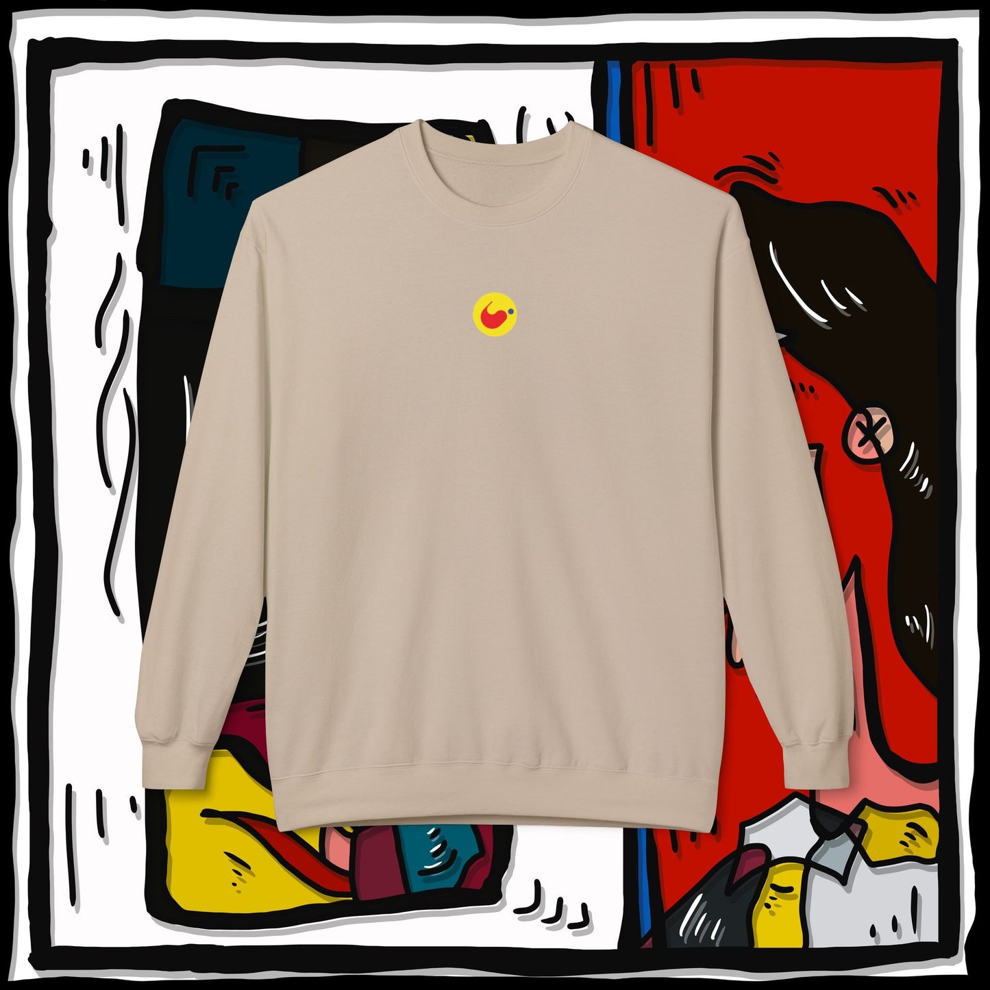 ‘doublepeakin’ - unisex softstyle fleece crewneck sweatshirt