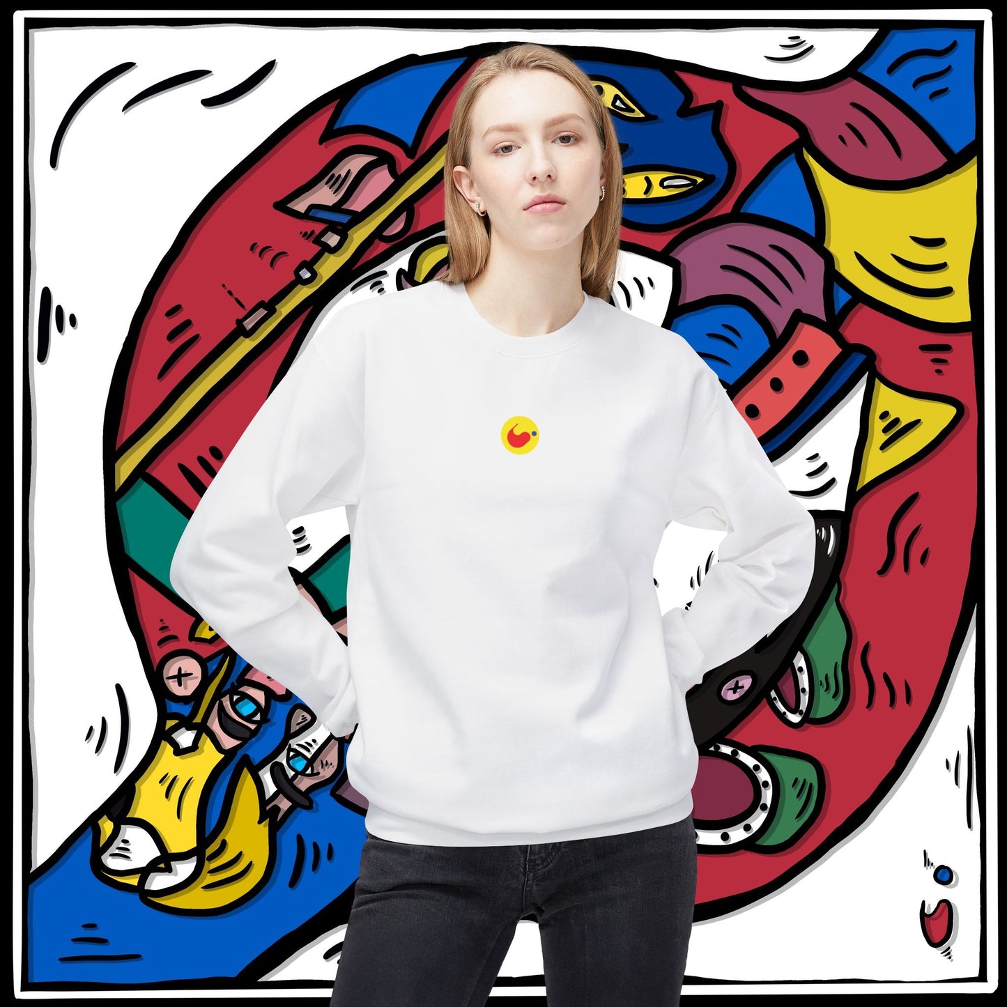 ‘tubin’  - unisex softstyle fleece crewneck sweatshirt