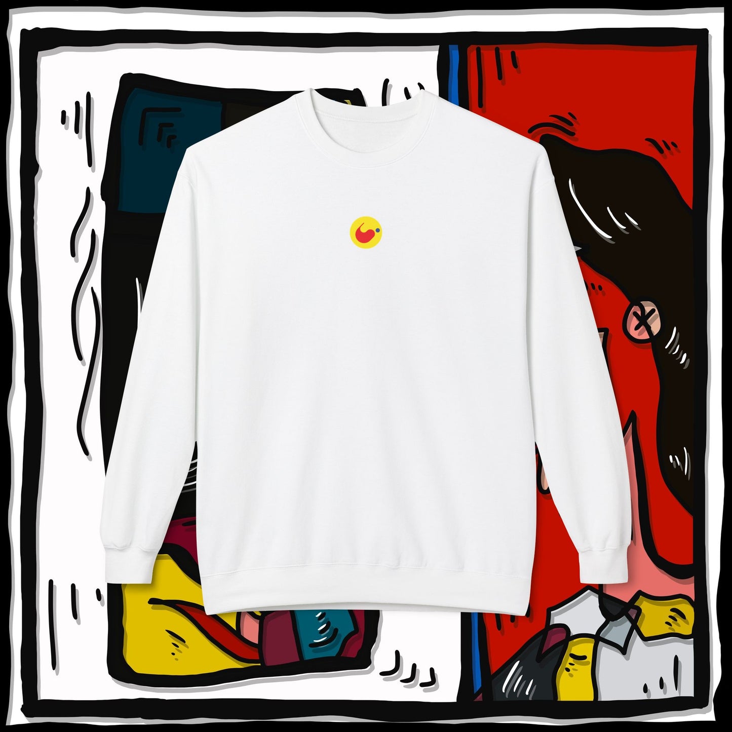 ‘doublepeakin’ - unisex softstyle fleece crewneck sweatshirt