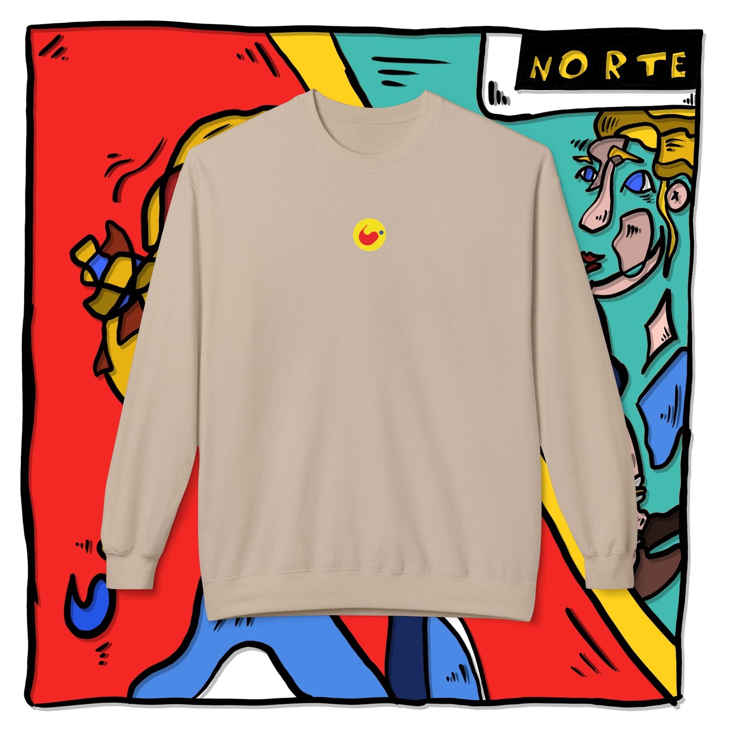 ‘norte’  - unisex softstyle fleece crewneck sweatshirt