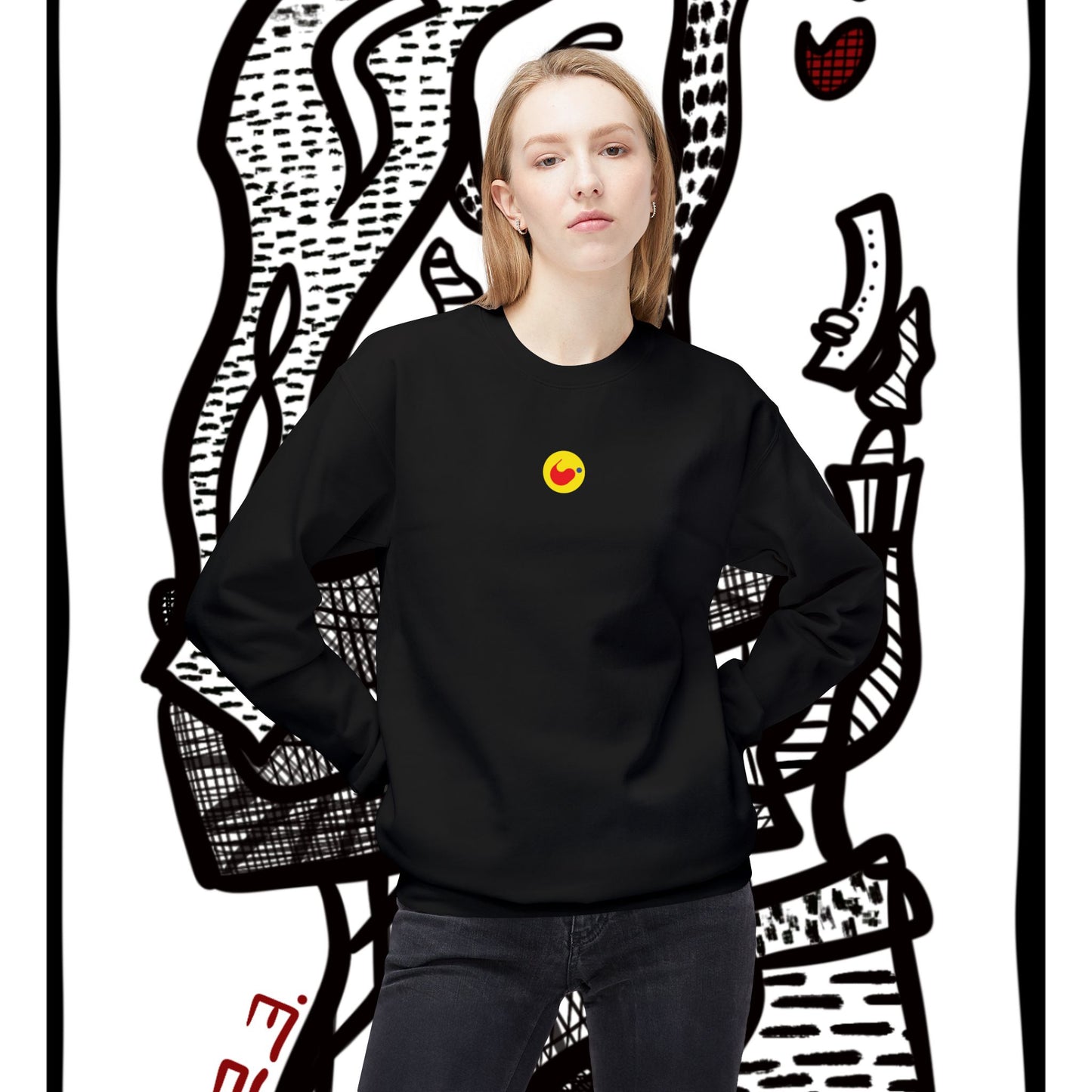 ‘burownmuse’  - unisex softstyle fleece crewneck sweatshirt