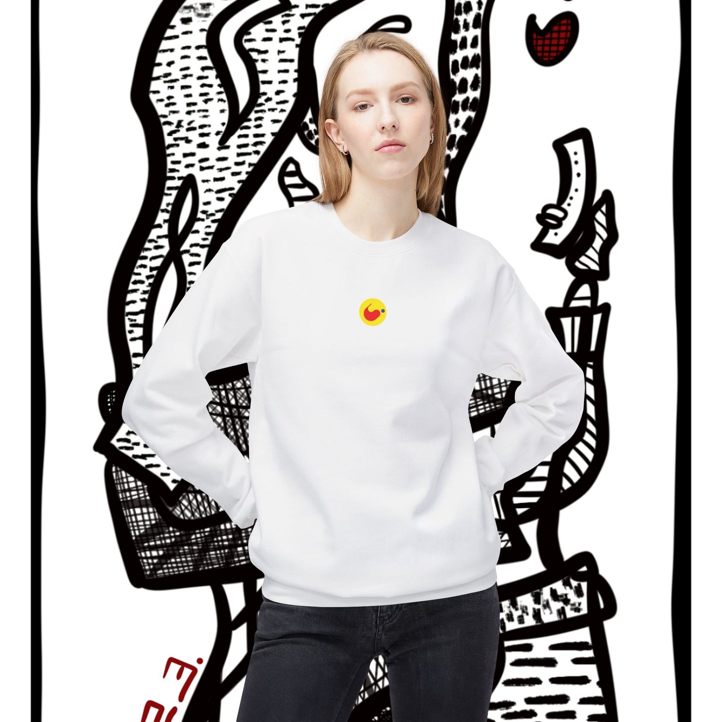 ‘burownmuse’  - unisex softstyle fleece crewneck sweatshirt