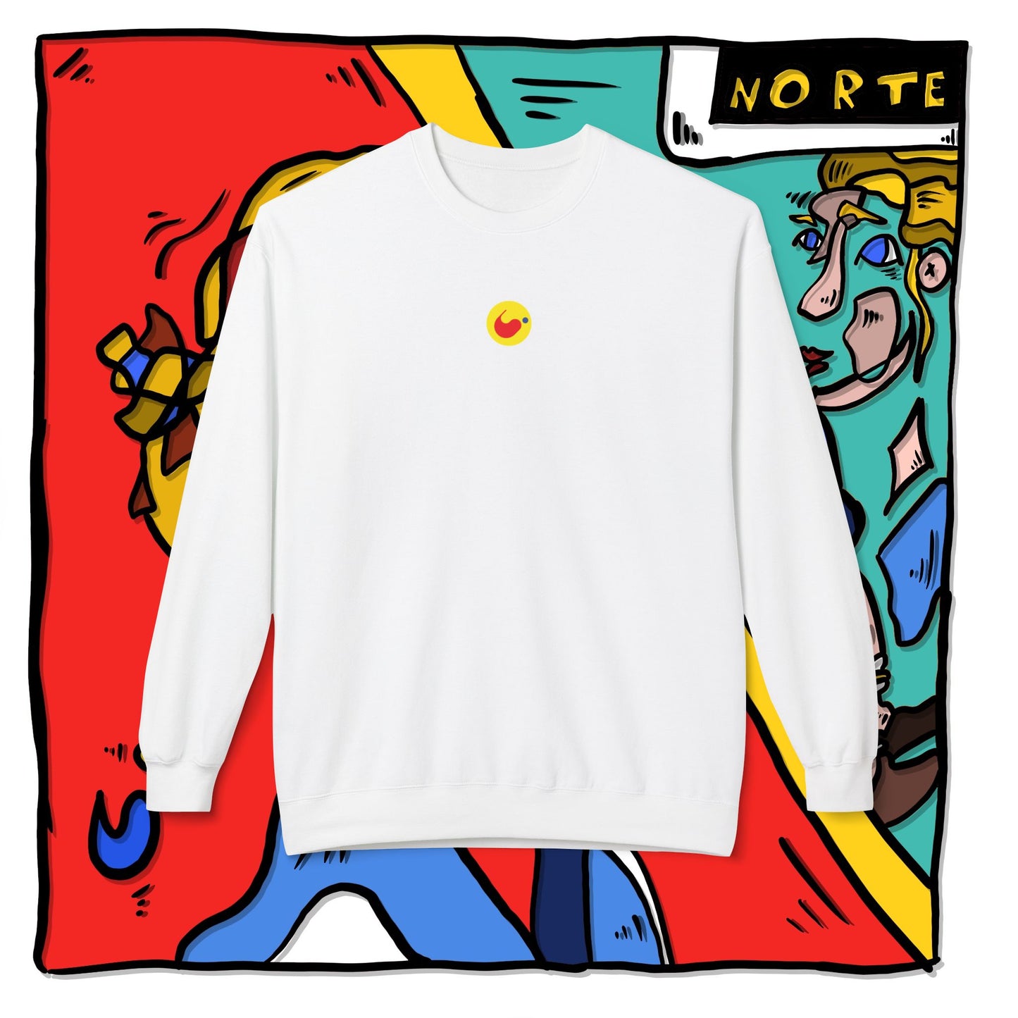 ‘norte’  - unisex softstyle fleece crewneck sweatshirt