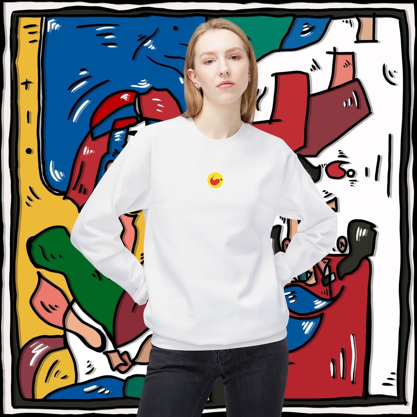 ‘timeisabitch’  - unisex softstyle fleece crewneck sweatshirt